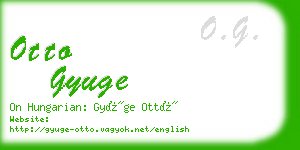 otto gyuge business card